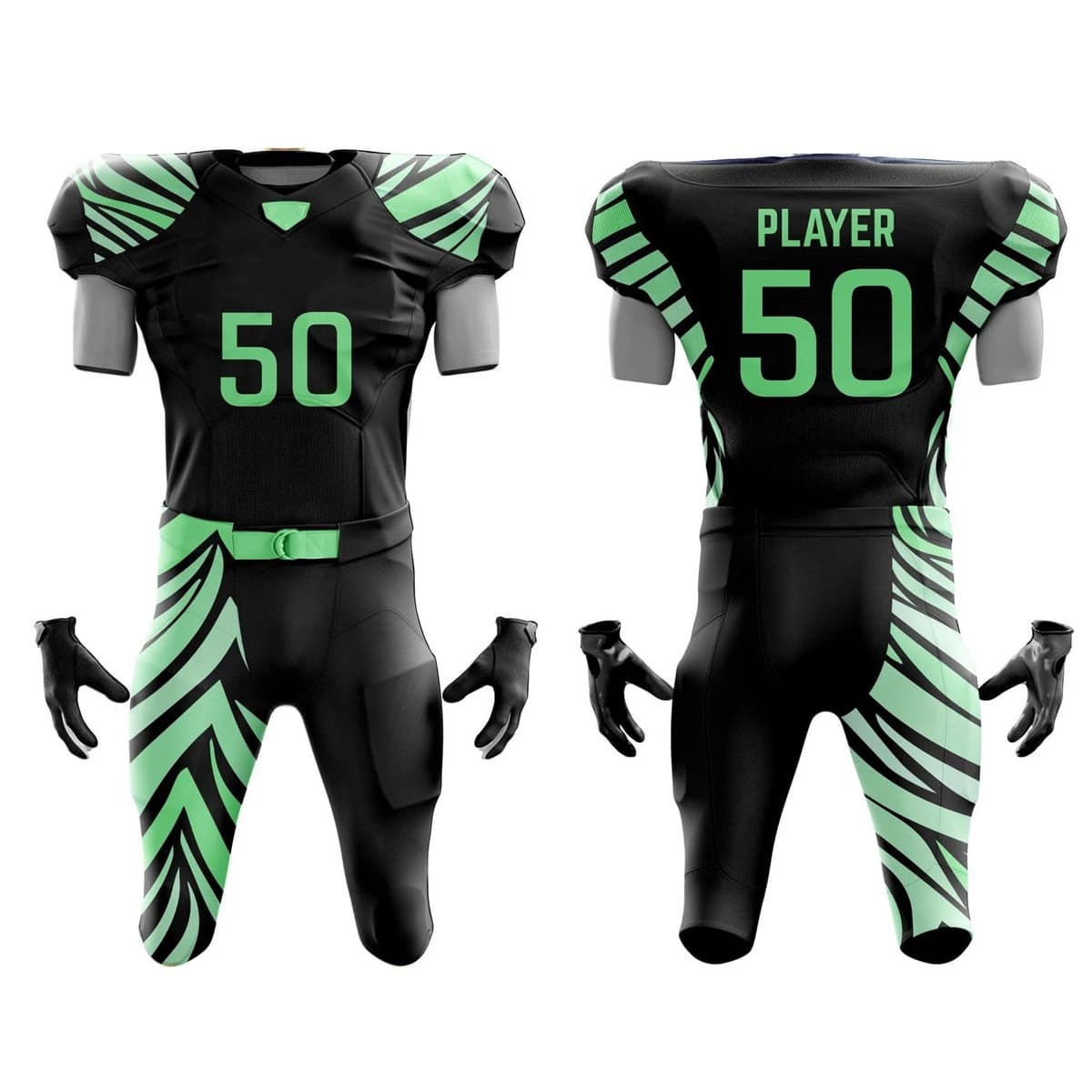 Wholesale 100% Polyester American Football Uniform Customized Unique Quality Team Uniform with Breathable Plus Size Feature view 4