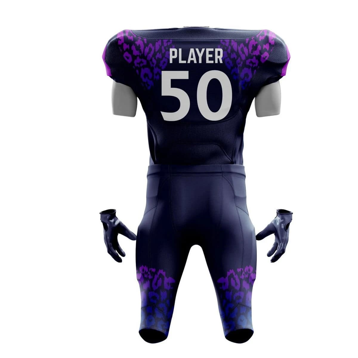 Wholesale 100% Polyester American Football Uniform Customized Unique Quality Team Uniform with Breathable Plus Size Feature view 3