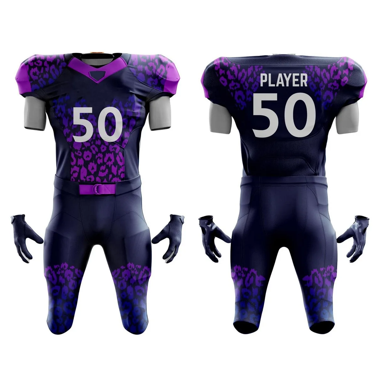Wholesale 100% Polyester American Football Uniform Customized Unique Quality Team Uniform with Breathable Plus Size Feature