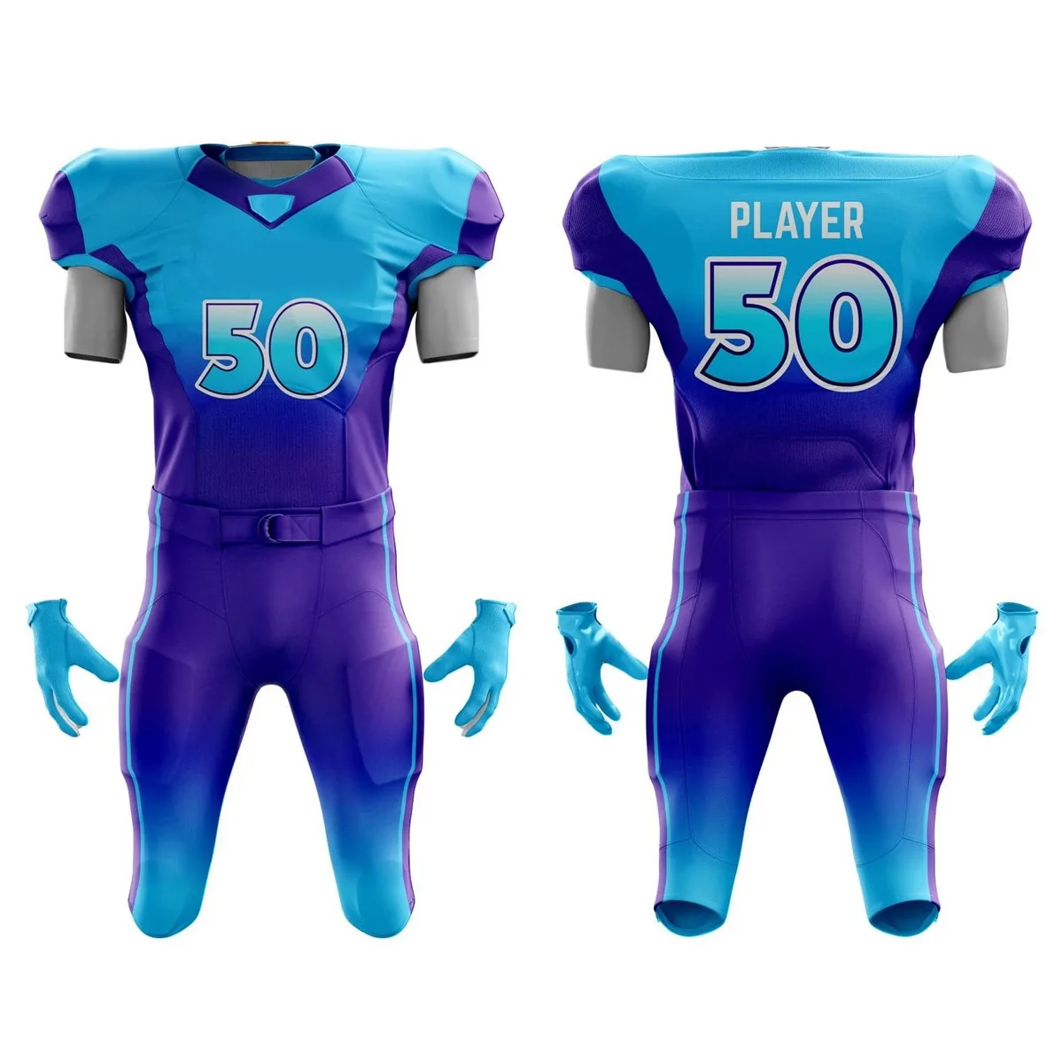 Custom Logo Youth American Football Uniforms Tackle Twill Embroidered and Sublimated Football Uniforms