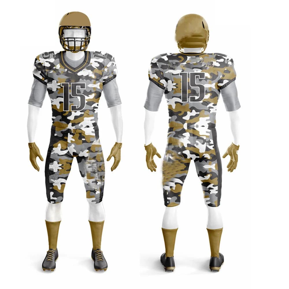 2024 Premium Quality Customized American Football Uniform 100% Polyester Quick Dry Breathable Plus Size Options Hot Selling Team view 2