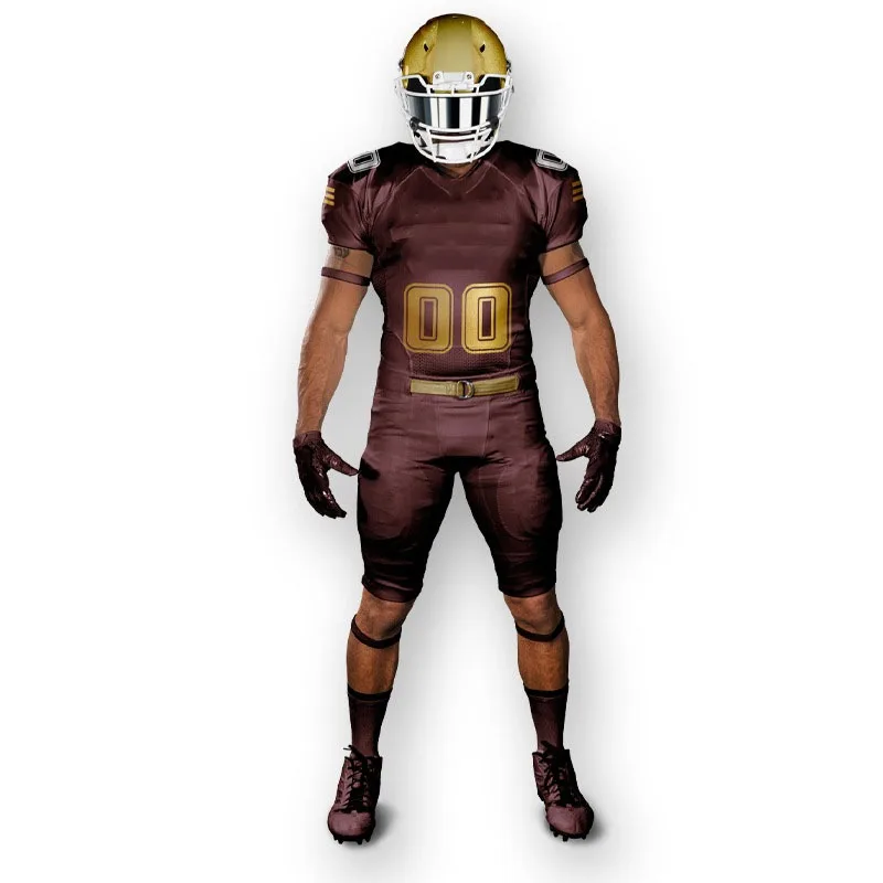 Customized Polyester Football Uniform Sets Best Design Breathable Sports Wears for Plus Size Players American Football Wear