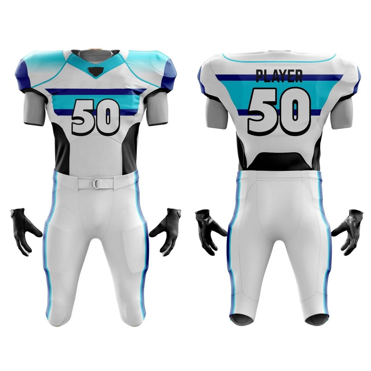 Custom Logo Youth American Football Uniforms Tackle Twill Embroidered and Sublimated Football Uniforms view 4