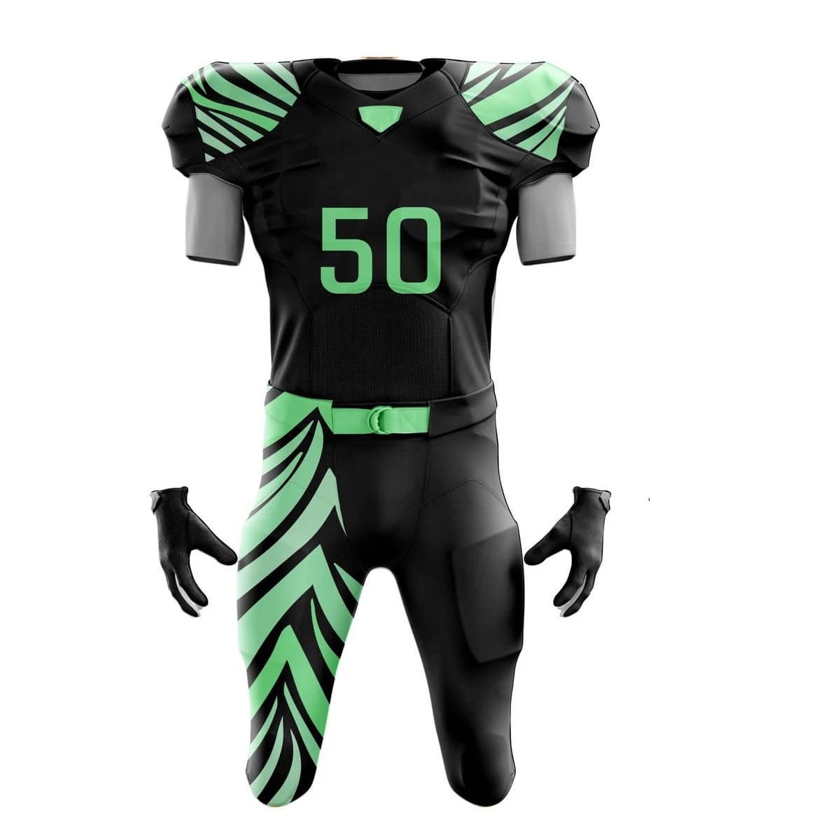 Wholesale 100% Polyester American Football Uniform Customized Unique Quality Team Uniform with Breathable Plus Size Feature view 5