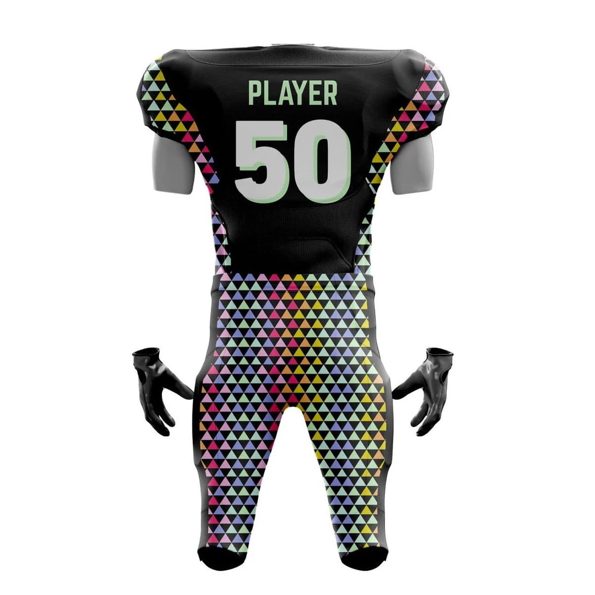 Adjustable Rate Men American Football Uniform Plus Size Short Sleeve Fully Customized Designs High Quality 100% Polyester view 3