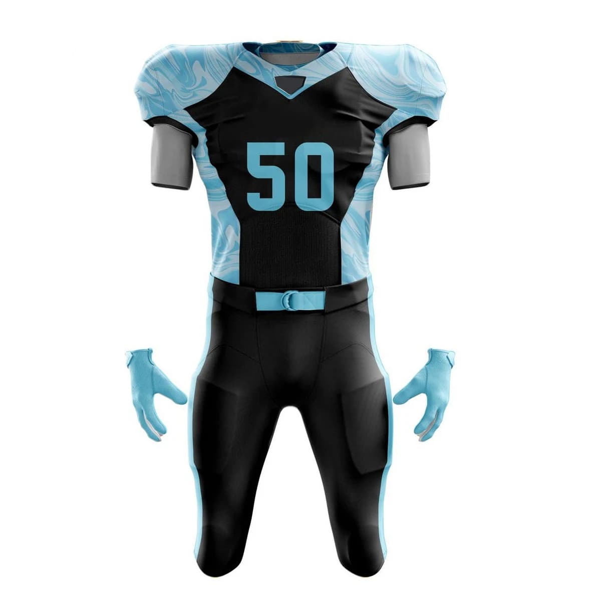 Sports Wears High Quality Custom Design Plus Size American Football Uniform Sets 100% Polyester Quick Dry Breathable view 2