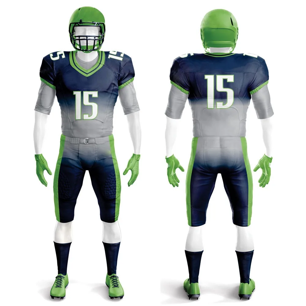 2024 Premium Quality Customized American Football Uniform 100% Polyester Quick Dry Breathable Plus Size Options Hot Selling Team