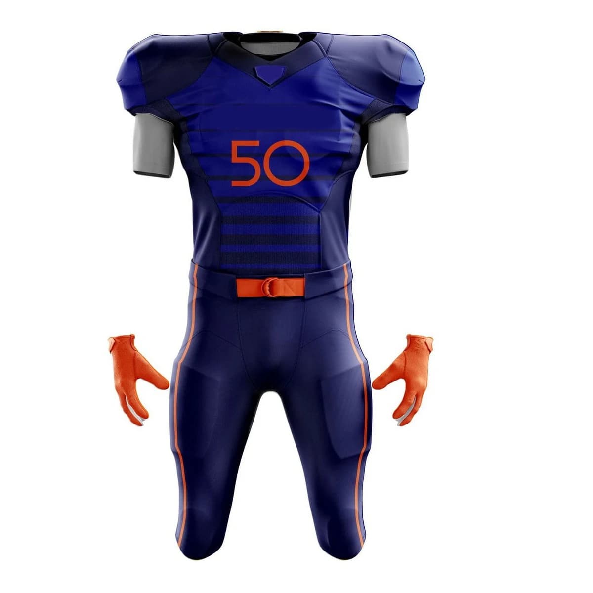 Adjustable Rate Men American Football Uniform Plus Size Short Sleeve Fully Customized Designs High Quality 100% Polyester view 5