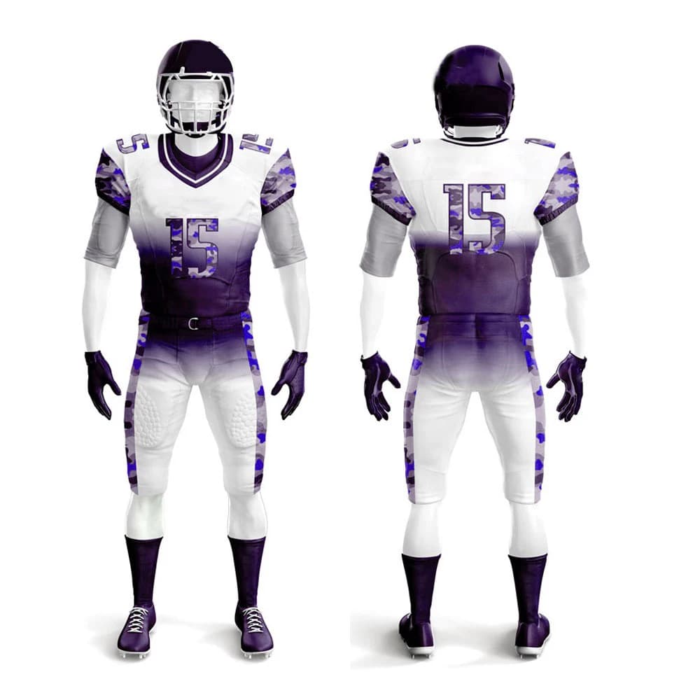 2024 Premium Quality Customized American Football Uniform 100% Polyester Quick Dry Breathable Plus Size Options Hot Selling Team view 6