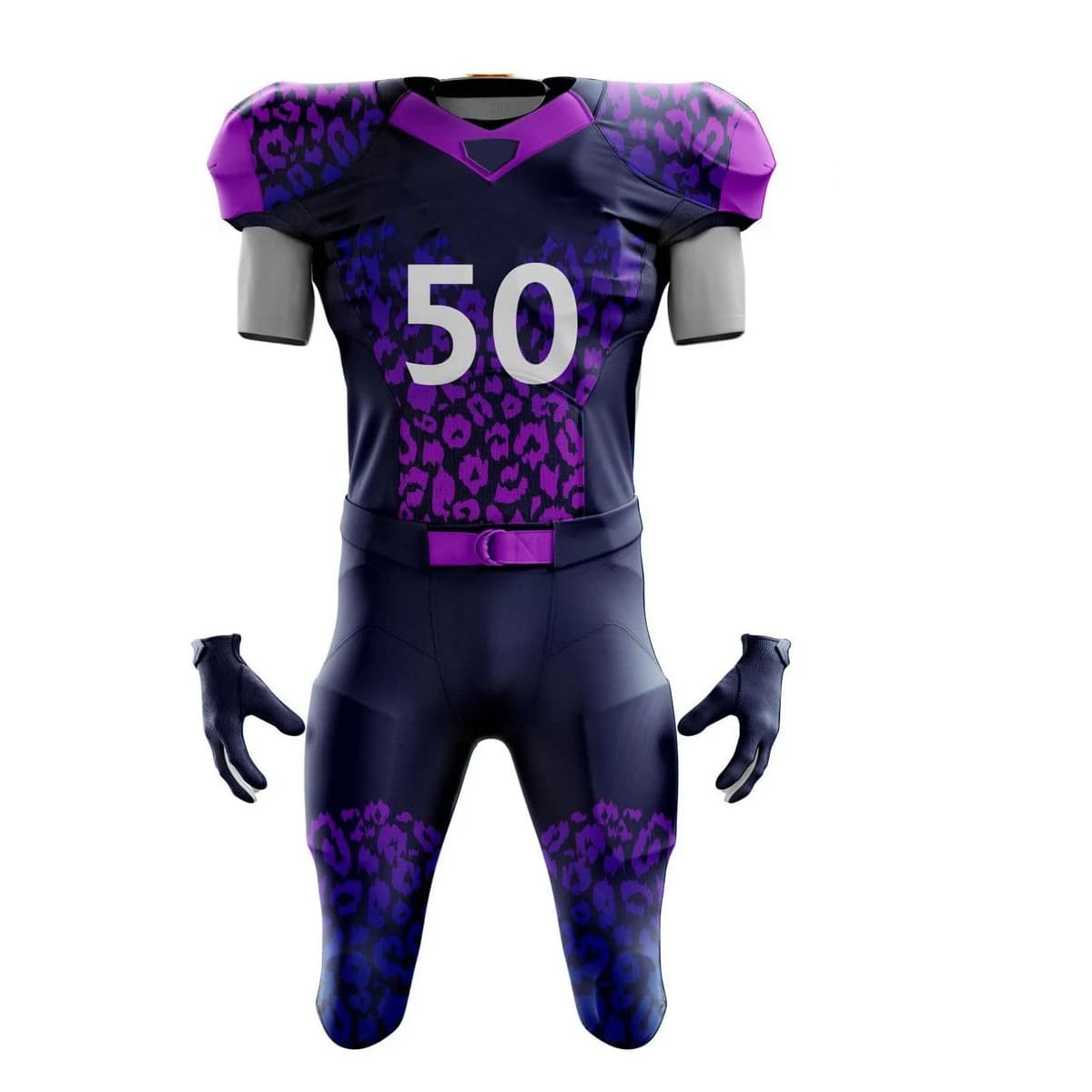 Wholesale 100% Polyester American Football Uniform Customized Unique Quality Team Uniform with Breathable Plus Size Feature view 2