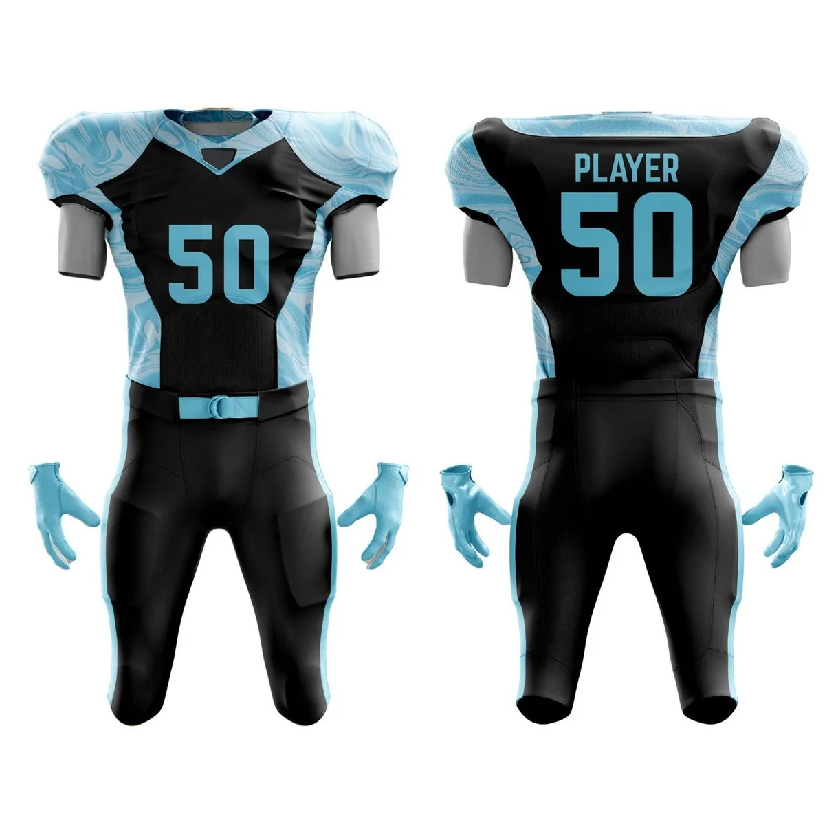 Sports Wears High Quality Custom Design Plus Size American Football Uniform Sets 100% Polyester Quick Dry Breathable